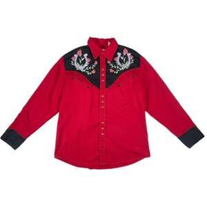 Scully Long Sleeve Shirt in Red | Size M